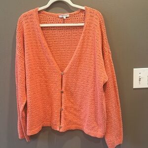 Madewell Orange Women's Cardigan Sweater